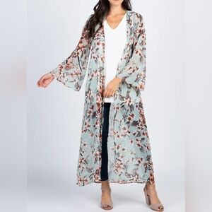 Floral Sheer Kimono Cardigan